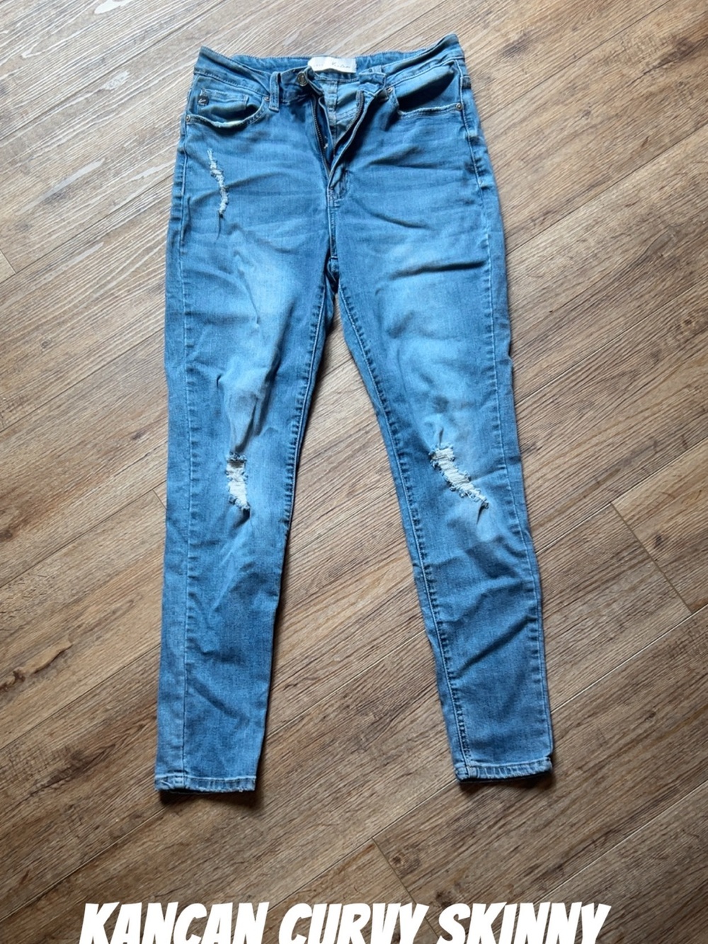 KanCan Skinny Distressed Jeans - Light Blue Wash